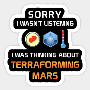 Focused Terraforming Mars Player Sticker